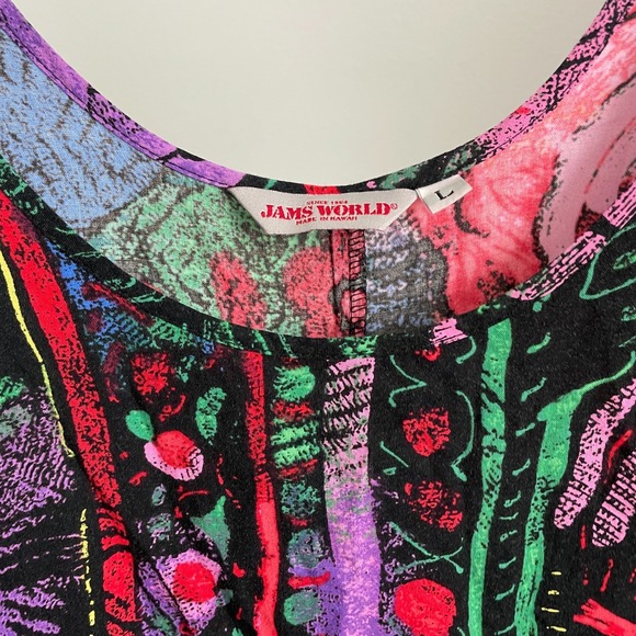 Jams World Dress Women L Florentine Sleeveless Floral Vintage Pullover Shift - Picture 3 of 9